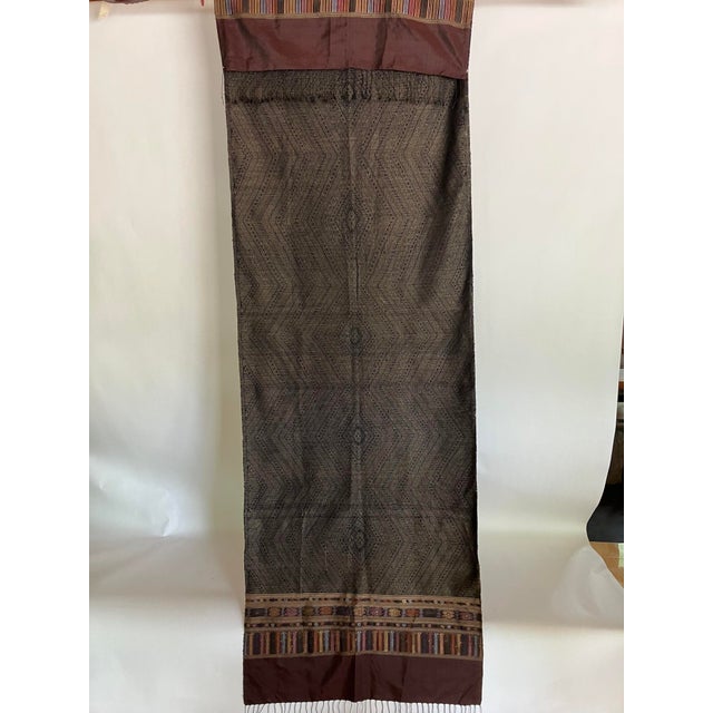 Early 20th Century Pha Biang Ceremonial Shawl, Tai Daeng People, Northern Laos For Sale In Boston - Image 6 of 6