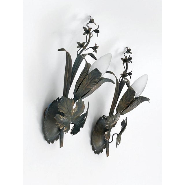 Vine Leaves Sconces from Honsel Leuchten, Germany, 1970s, Set of 2 For Sale - Image 11 of 18