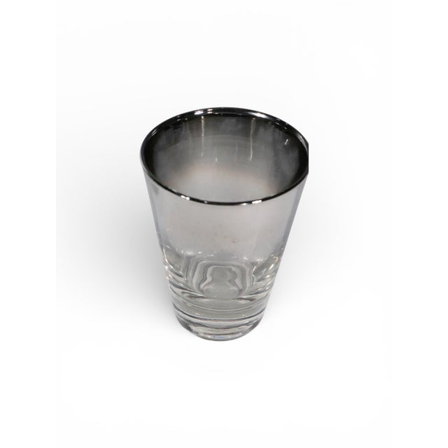Mid 20th Century Mid 20th Century Set of Four Hollywood Regency Silver Fade Drinking Glasses For Sale - Image 5 of 7