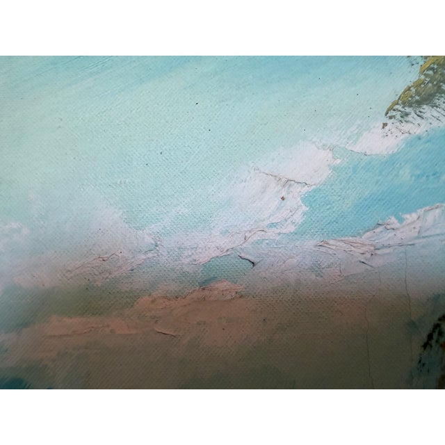 Realism Vintage Tropical Parrot Oil Painting Signed 1996, Colorful Macaws Jungle Scene For Sale - Image 3 of 13