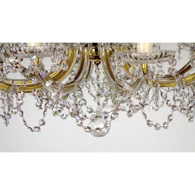 Maria Theresia Style Lead Crystal Chandelier, 1970s For Sale - Image 8 of 18