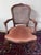 Vintage Chateau D'ax French Provincial Louis XV Fauteuil Armchair Suede Leather Cane back Distributed by Wernermeier...