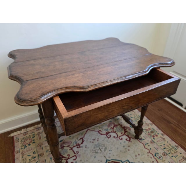 20th C. William & Mary Style Oak Table For Sale In New York - Image 6 of 8