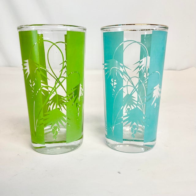 Mid-Century Coastal Mediterranean Style Pitcher & Glassware - Set of 12 For Sale - Image 4 of 11