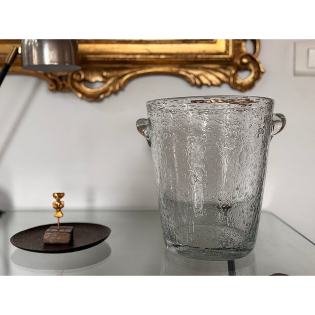 Bubbled Glass Champagne Bucket in the Style of Biot, France, Circa 1960 For Sale - Image 9 of 9
