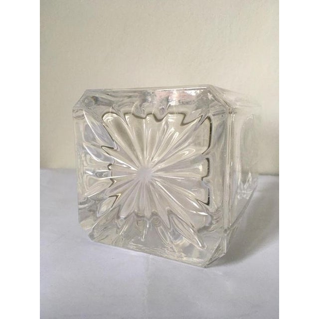 Metal Italian Crystal Bottle with Silver Stopper, 1990s For Sale - Image 7 of 16