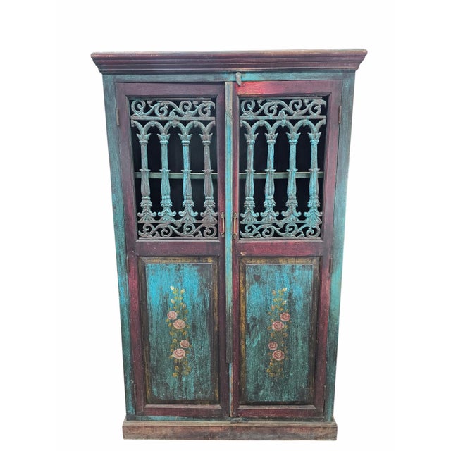 Late 19th Century Antique German Hand Painted Cabinet For Sale - Image 5 of 12