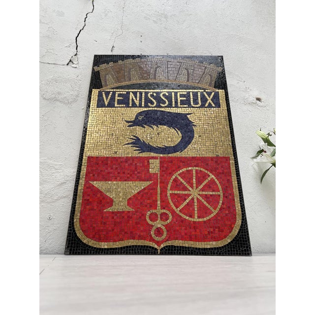City of Venissieux Plate in Mosaic For Sale - Image 9 of 18