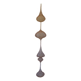 Handmade Copper Wire Sculpture Inspired by the Handwoven Technique of Ruth Asawa #25 For Sale