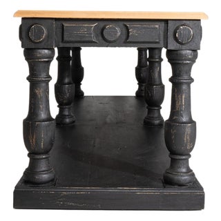 Mid 20th Century France Black Wood Console Table For Sale