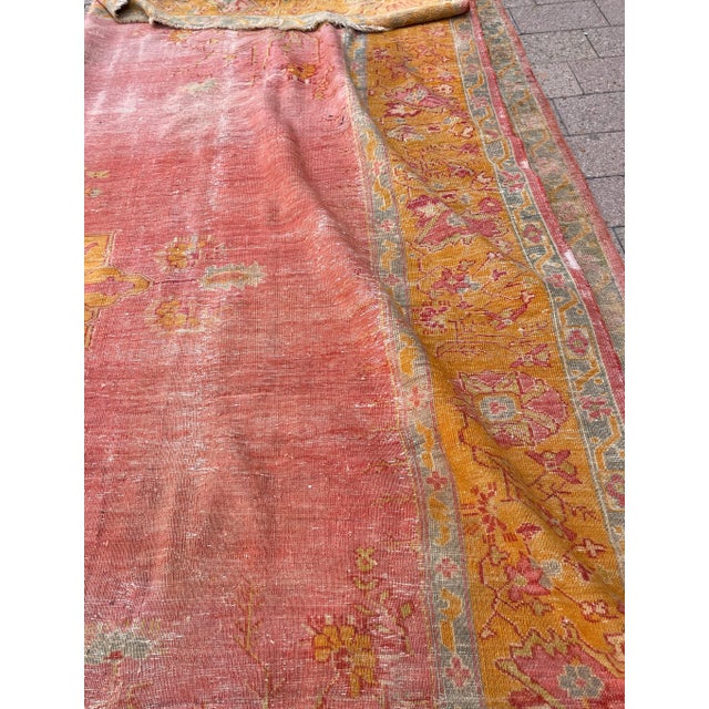 Antique Oushak Carpet, Most Decorative For Sale - Image 4 of 12