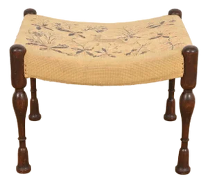 Early Gustav Stickley "India Seat" Stool or Ottoman, Circa 1900