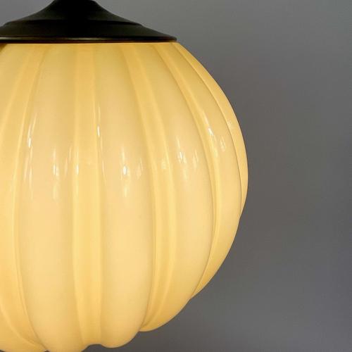Art Deco Opaline Glass Pendant by Christian Bergh, Sweden 1930s For Sale - Image 6 of 15