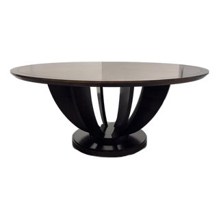 Orlando Diaz-Azcuy for McGuire Aria Round Starburst Dining Table For Sale