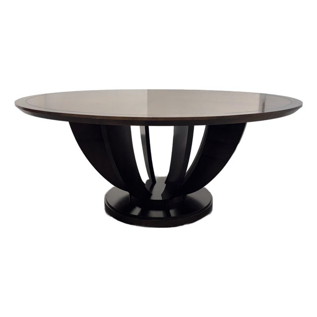 Orlando Diaz-Azcuy for McGuire Aria Round Starburst Dining Table For Sale