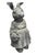 This charming vintage cast iron statue depicts an anthropomorphic female rabbit captured in a sweet, timeless pose....