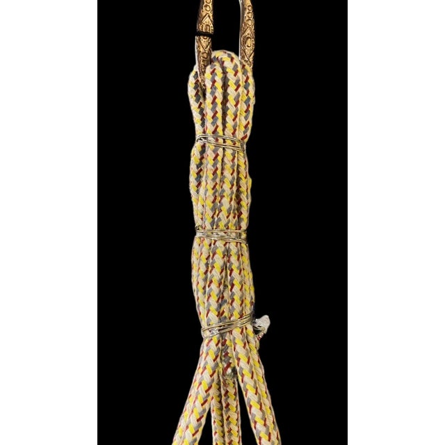 Mid 20th Century Hand-Painted Glass Islamic Mosque Lamp For Sale - Image 4 of 12