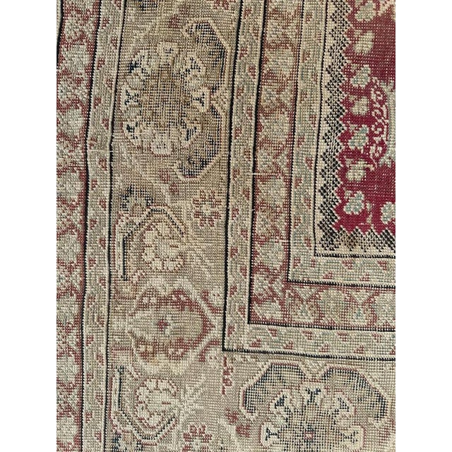 Beige Antique Turkish Ghiordes Rug For Sale - Image 8 of 18