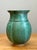 Vintage Speckled Green Ceramic Vase For Sale - Image 11 of 12