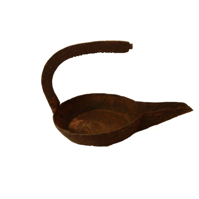 Antique Roman Bronze Oil Lamp For Sale - Image 4 of 8