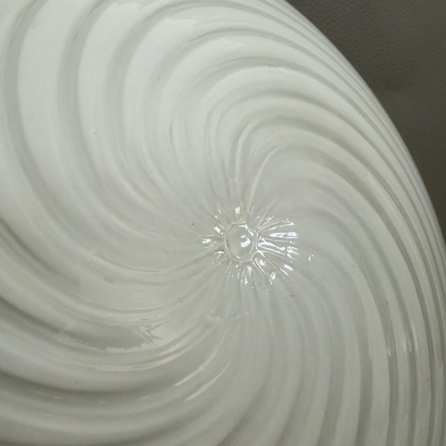 White Vintage Opal Spiral Ceiling Lamp in Murano Glass, 1970s For Sale - Image 8 of 11