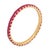 Modern Lugano Ruby 18k Yellow Gold Eternity Band, Size 8.25 For Sale - Image 3 of 5