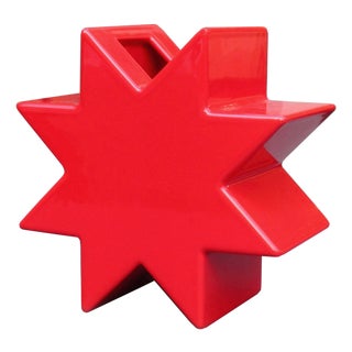 1970s "Hsing" Vase Designed by Ettore Sottsass Red For Sale