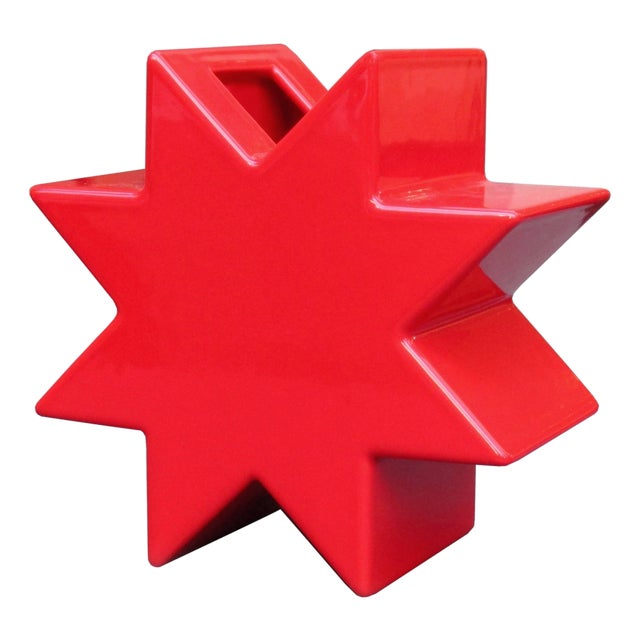 1970s "Hsing" Vase Designed by Ettore Sottsass Red For Sale