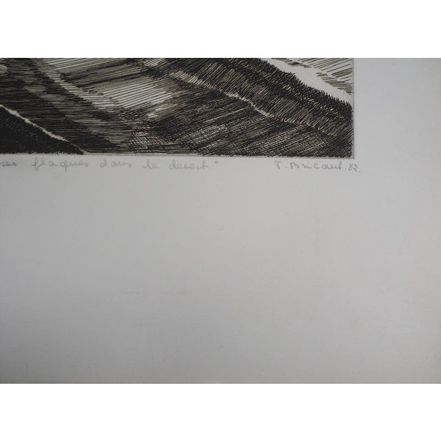 Françoise Bicaut, The Water of the Moon Will Leave Its Plates in the Desert, 1982, Original Etching For Sale - Image 7 of 10