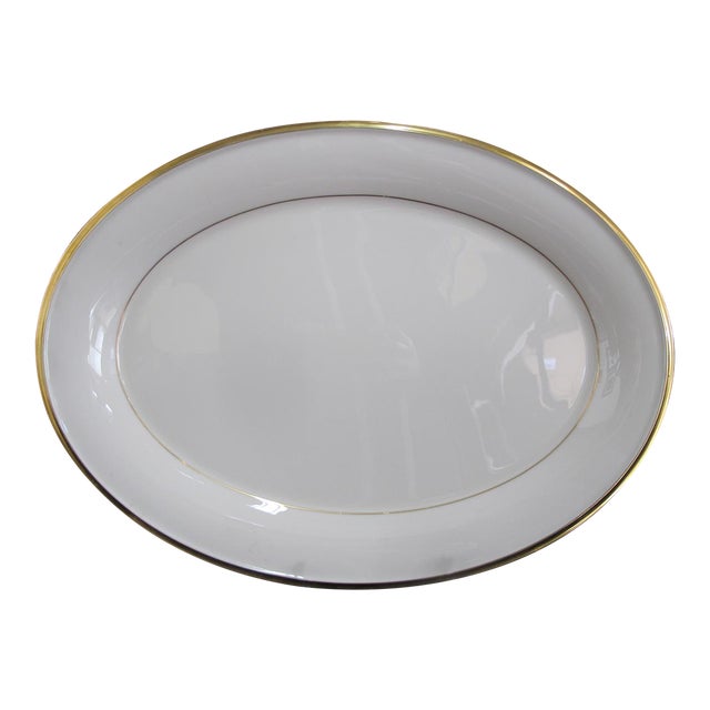 Lenox China Ivory Gold Eternal 16 1/4" Oval Serving Tray Platter For Sale