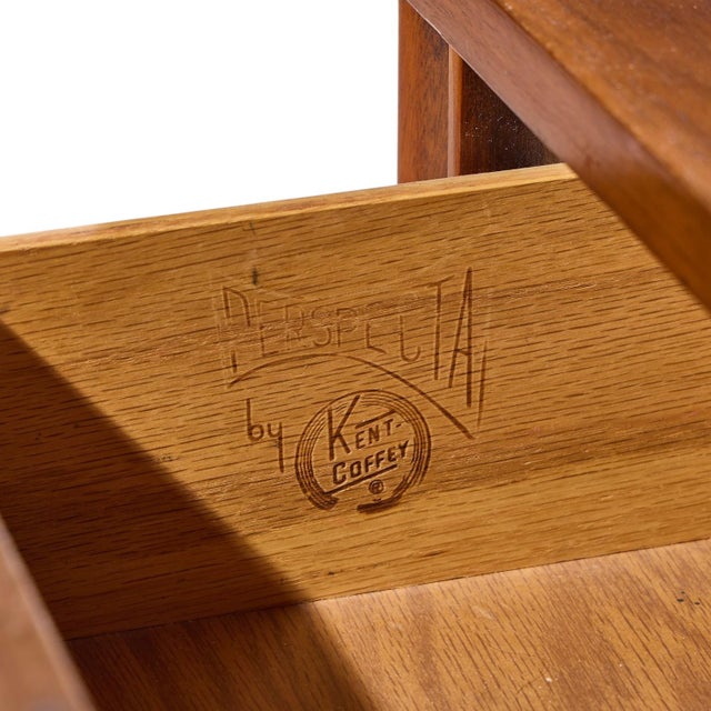 Kent Coffey Perspecta Mid Century Walnut and Rosewood 9-Drawer Dresser For Sale - Image 9 of 9
