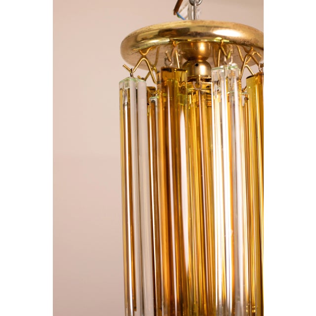 Triedri Amber and Transparent Ceiling Light by Venini, 1960 For Sale - Image 11 of 12