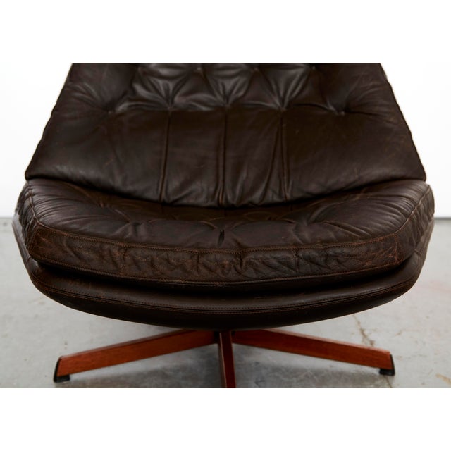 Set of MS-68 Swivel Lounge Chair and Ottoman from Madsen & Schübell, 1960s For Sale - Image 18 of 18