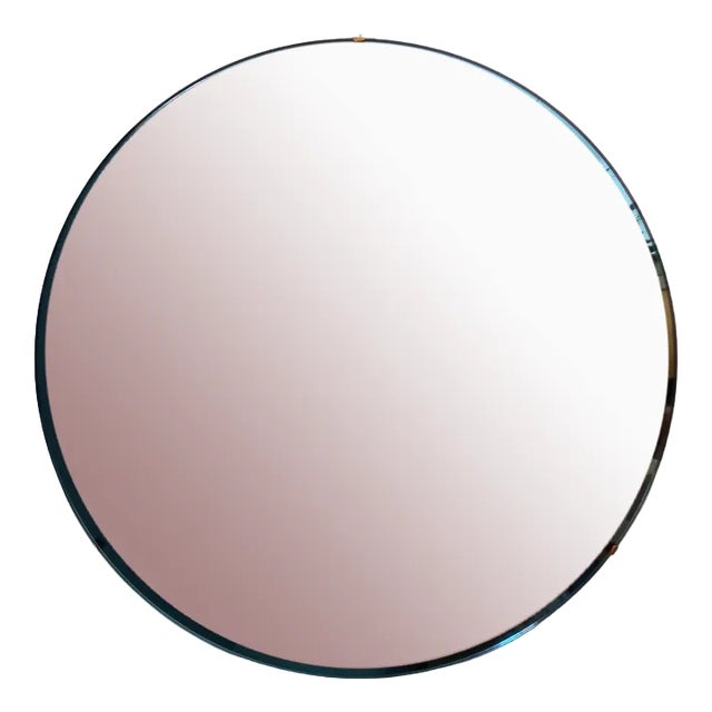 Convex Blue Mirror with Adjustable Iron Structure For Sale
