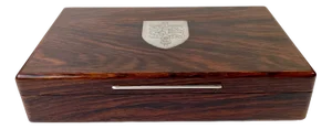 Danish Rosewood and Silver Cigar Box, 1960s