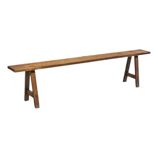 French Provincial Bench in Oak, 1950s For Sale