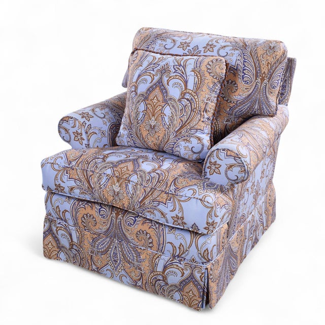George Smith Scroll Arm Lounge Chairs - Pair For Sale - Image 12 of 13