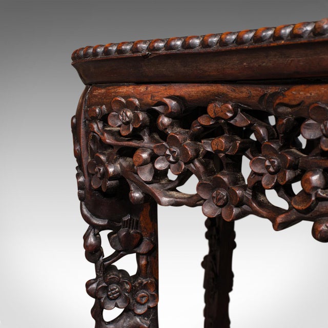 Small Antique Jardiniere Stand, Oriental, Marble, Wine, Lamp Table, Victorian For Sale - Image 9 of 12