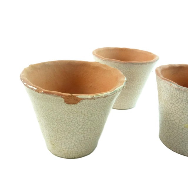 Sculpture Materials Vintage Pink Cachepots or Planters, Set of Three, Herb Planters For Sale - Image 7 of 7