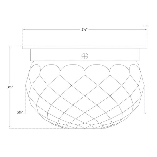 Modern Visual Comfort Signature Hillam 5.5" Solitaire Flush Mount in Bronze with Crystal For Sale - Image 3 of 3