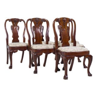Maitland Smith Mahogany Queen Anne Dining Chairs - Set of 6 For Sale