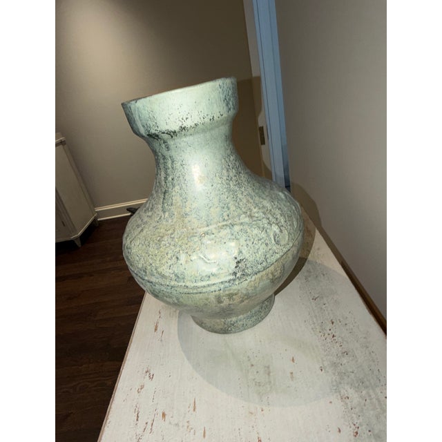 Dennis and Leen – 18” Han Style Jar with Long neck in Light Green.