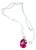 5 Carat Oval Cut Natural Pink Tourmaline 14 Karat White Gold Necklace, 18" Long For Sale