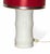 Vintage Bamboo Table Lamp in Ceramic and Brass with Red Shade, Italy, 1970s For Sale - Image 3 of 5