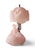 This is a great Art-Deco styled colored pink opaque glass "Southern Belle" boudoir lamp, 1940s, made by L.E. Smith Glass...