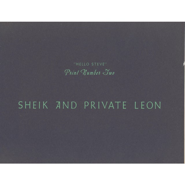 Native American 1947 Silkscreen "Sheik and Private Leon" by Steve Wheeler For Sale - Image 3 of 5