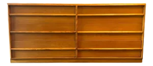 1940s Walnut 6 Drawer Dresser by t.h. Robsjohn-Gibbings for Widdicomb
