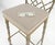 Arthur Court Cast Aluminum set of 3 Faux Bamboo Bar Stools New Alcantera Fabric Upholstery For Sale - Image 4 of 12
