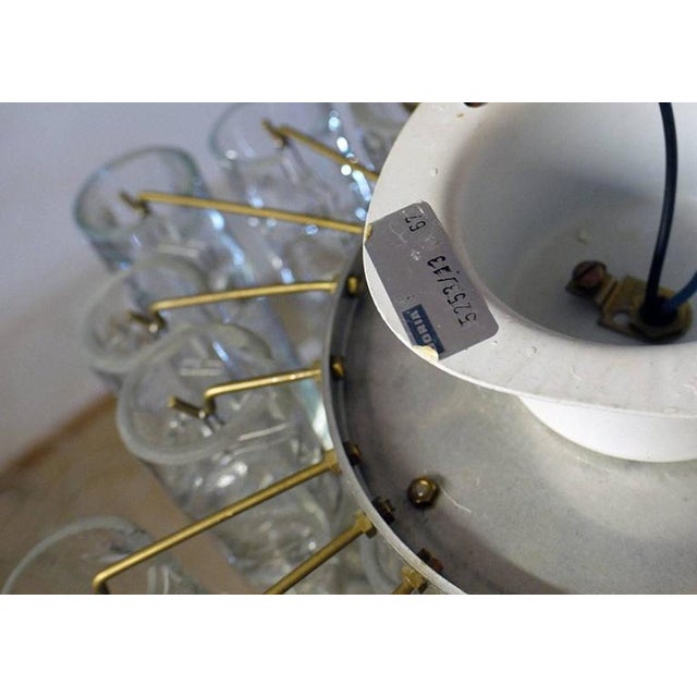 Gold Lava Murano Glass Tubes & Brass Ceiling Lamp, 1960s, Germany For Sale - Image 8 of 9