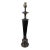 2000 Chapman Black Ebonized Wood & Metal Torchiere Column Table Lamp For Sale